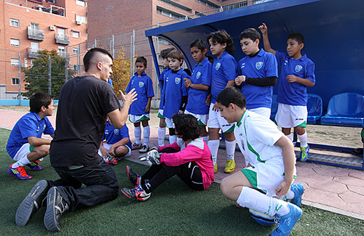 José Aguilar, entrenador del Infantil A, es monitor deportivo.