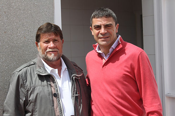 Manolo Sanchís con Rafa Hernández
