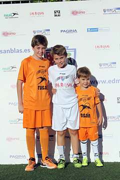 Los hermanos Campillo: Adrián (Infantil D), Daniel (Alevín A) y Álvaro (Chupetín)